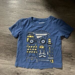 Jumping Beans Toddler 2T Blue Construction Shirt